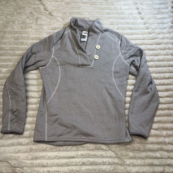 The North Face Womens Grey Pullover Fleece Sweater Size Medium - Picture 1 of 9